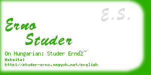 erno studer business card